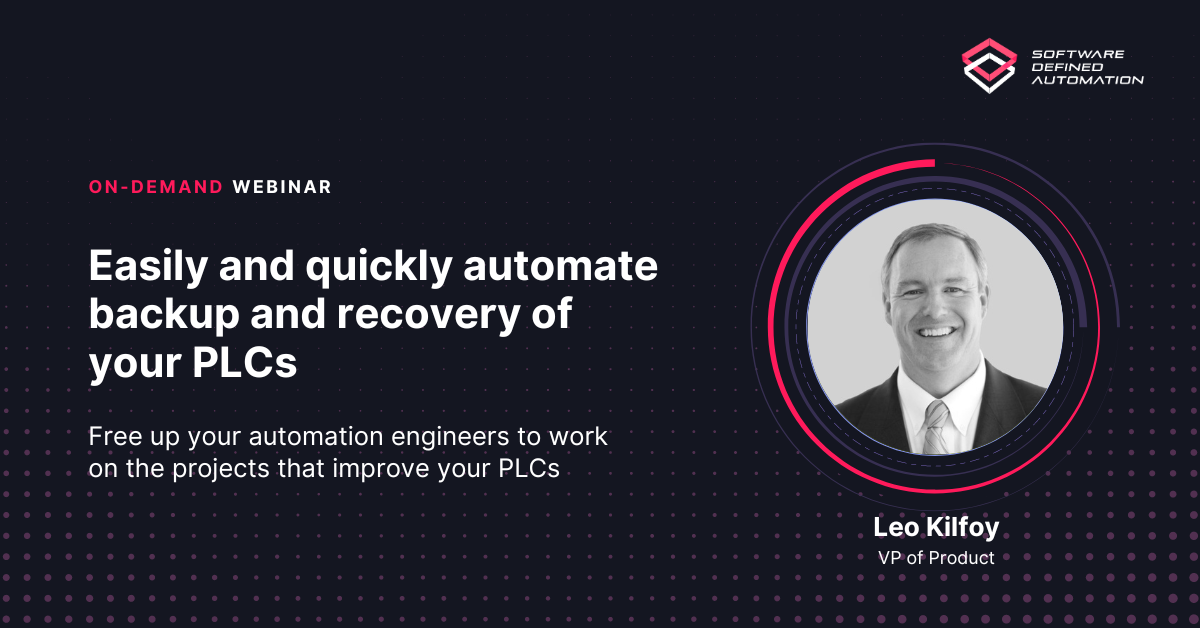 On-demand webinar: Easily and quickly automate backup and recovery of your PLCs